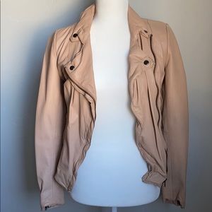Muubaa pink leather jacket size 0 / EU 32 🌸